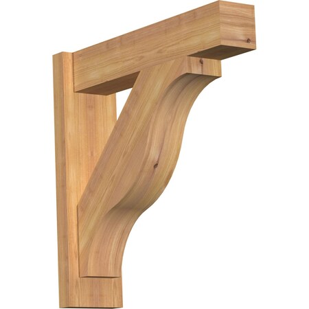 Ekena Millwork Funston Block Smooth Outlooker, Western Red Cedar, 5 1/2"W x 22"D x 22"H OUT06X22X22FST05SWR